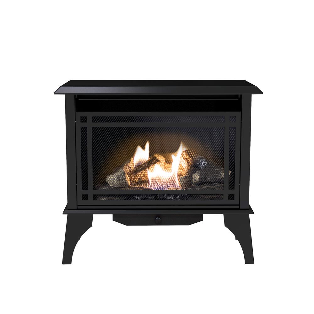 Pleasant Hearth 32 In Intermediate 30 000 Btu Vent Free Dual Fuel Gas Stove