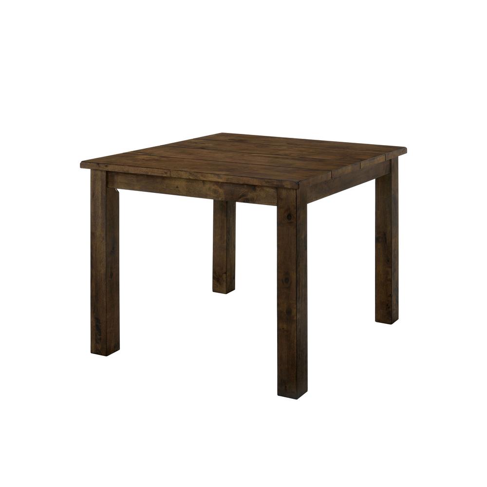 4 Legs Square Dining Table Kitchen Tables Adam Rustic Oak Counter Height Dining Table