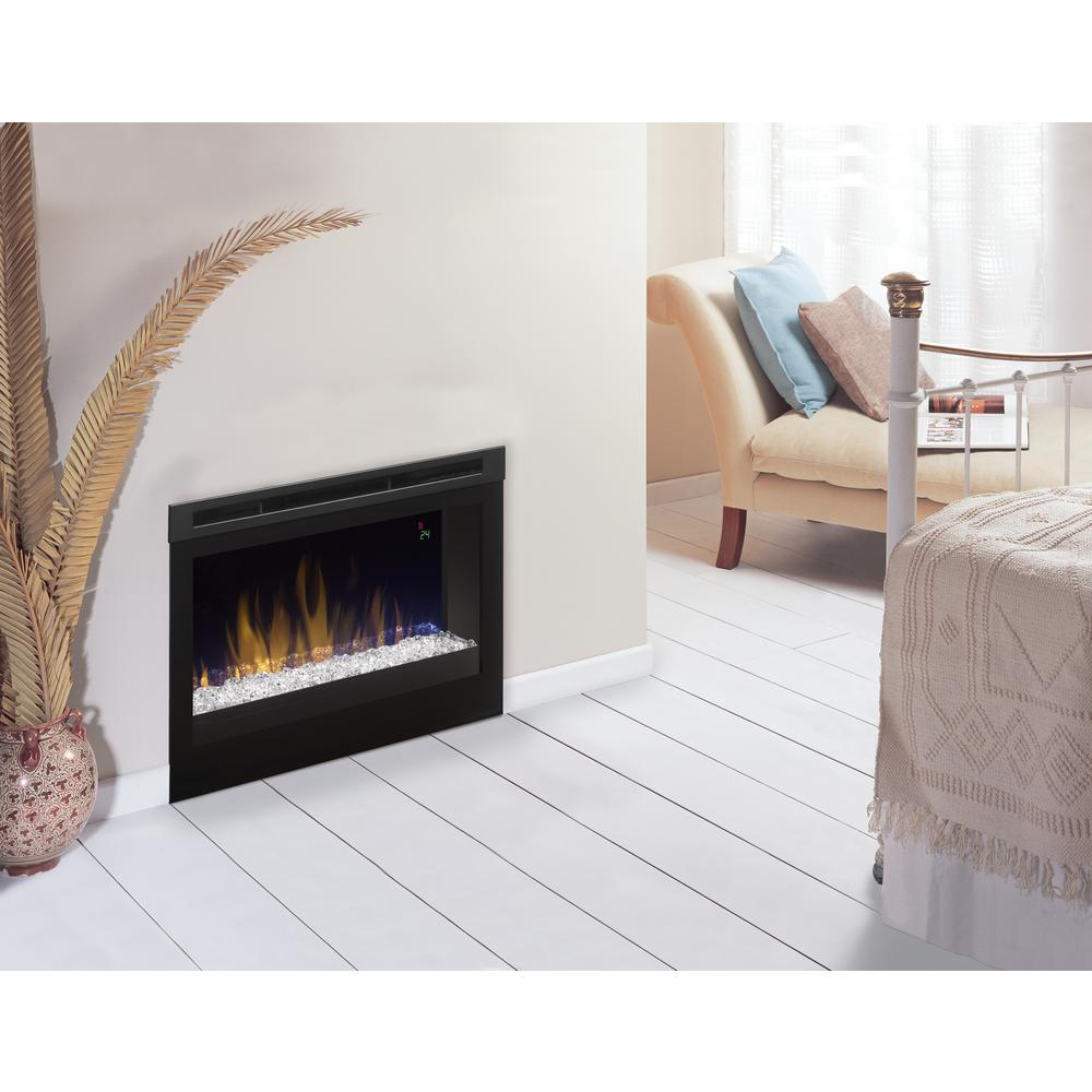 Dimplex 26 In Electric Fireplace Insert With Acrylic Ice Ember Bed Dfr2551g The Home Depot