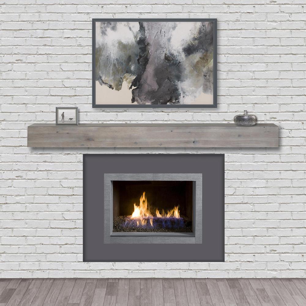 Acacia 4 Ft Weathered Gray Distressed Cap Shelf Mantel 492 48