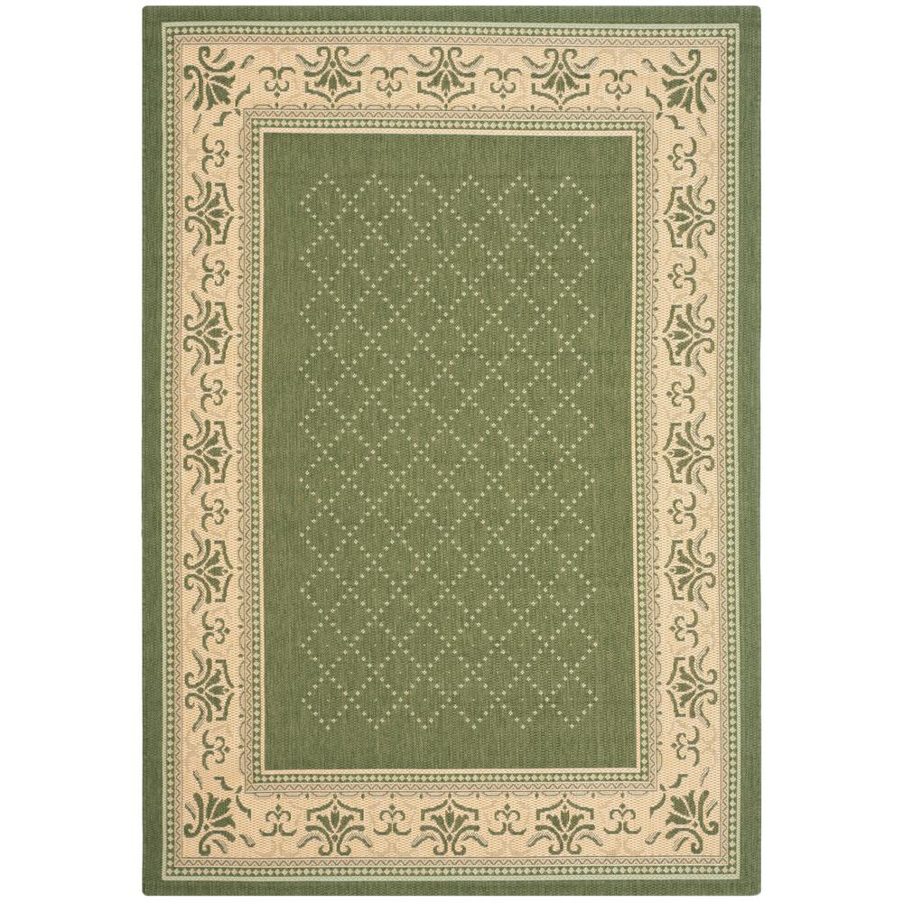 Safavieh Courtyard Olive/Natural 9 ft. x 12 ft. Indoor/Outdoor Area Rug