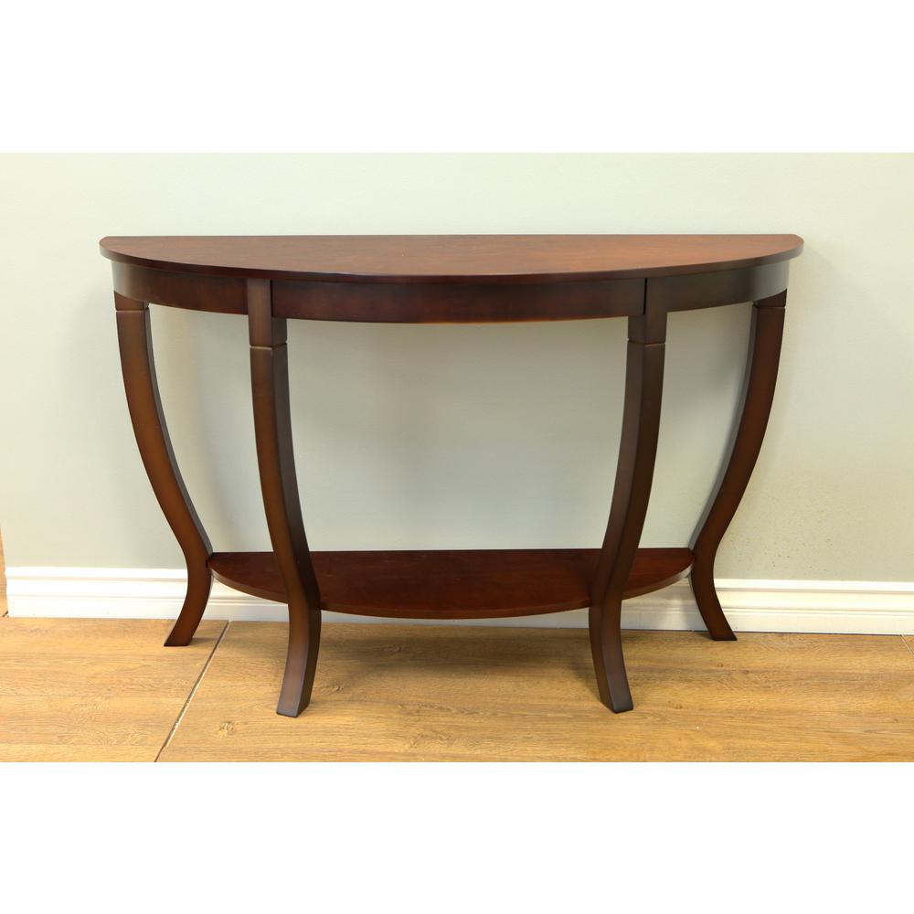 Homecraft Furniture Lewis 48 In Mahogany Half Moon Wood Console Table With Storage Rvmh155 The Home Depot - Solid Mahogany Wood Entry Wall Console Sofa Table Homecraft Furniture Lewis 48 In Mahogany Half Moon Wood Console Table With Storage Rvmh155 The Home Depot - Solid Mahogany Wood Entry Wall Console Sofa Table