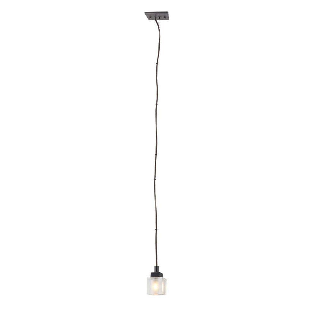 Brass Bronze Halogen Pendant Lights Lighting The Home Depot Tenno 1 Light Antique Brown Hanging Mini Pendant