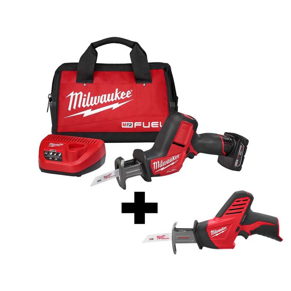 Milwaukee Hackzall M12 Cordless Reciprocating Saw 2420-20 /& 2.0 Battery