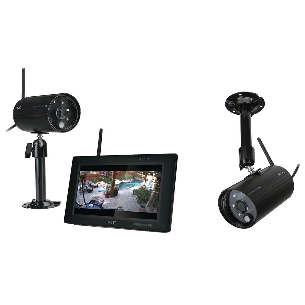 ALC ObserverHD 4Channel 1080P Surveillance System with 2 Wired Cameras and 7 in. Monitor