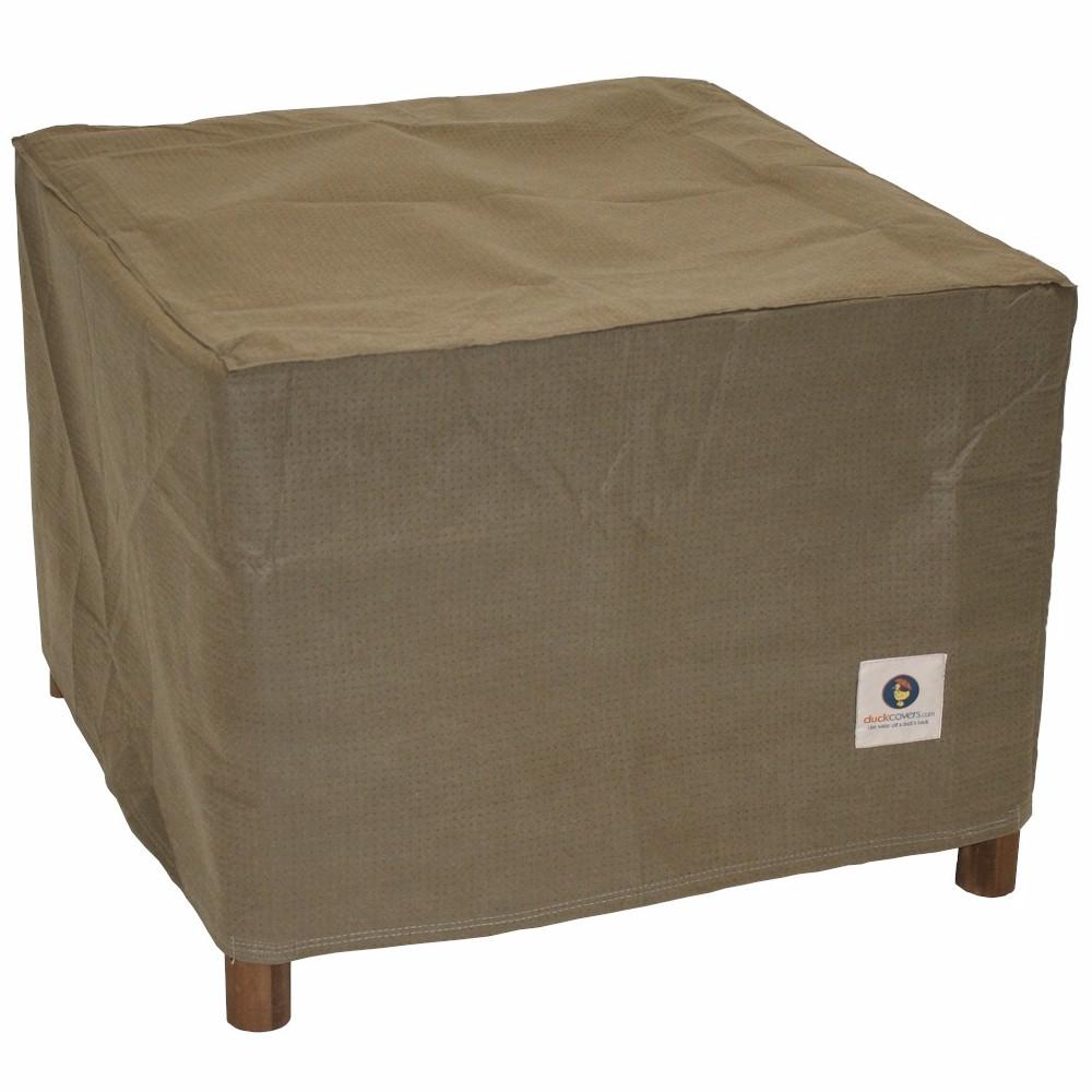 Duck Covers Essential 26 In Tan Square Patio Ottoman Or Side Duck Covers Essential 26 In Tan Square Patio Ottoman Or Side Table Cover