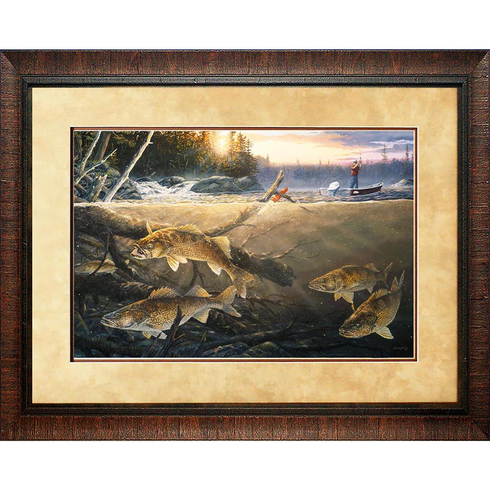 28 In X 35 Walleye The Wood Printed Framed Wall Art N2132 Walleye In The Wood Printed Framed Wall Art N2132 Home Depot