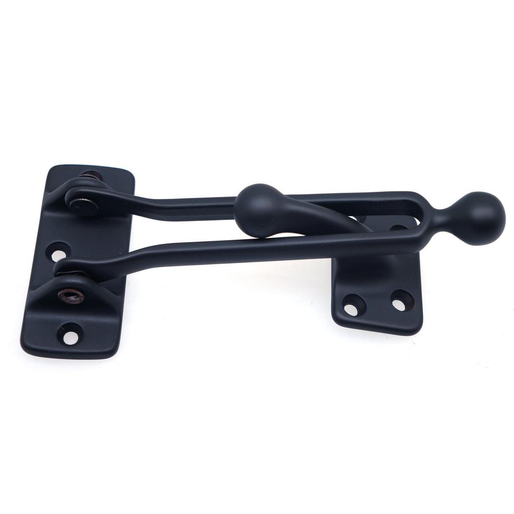 Solid Brass Swing Arm Security Guard with Ball End in Matte Black