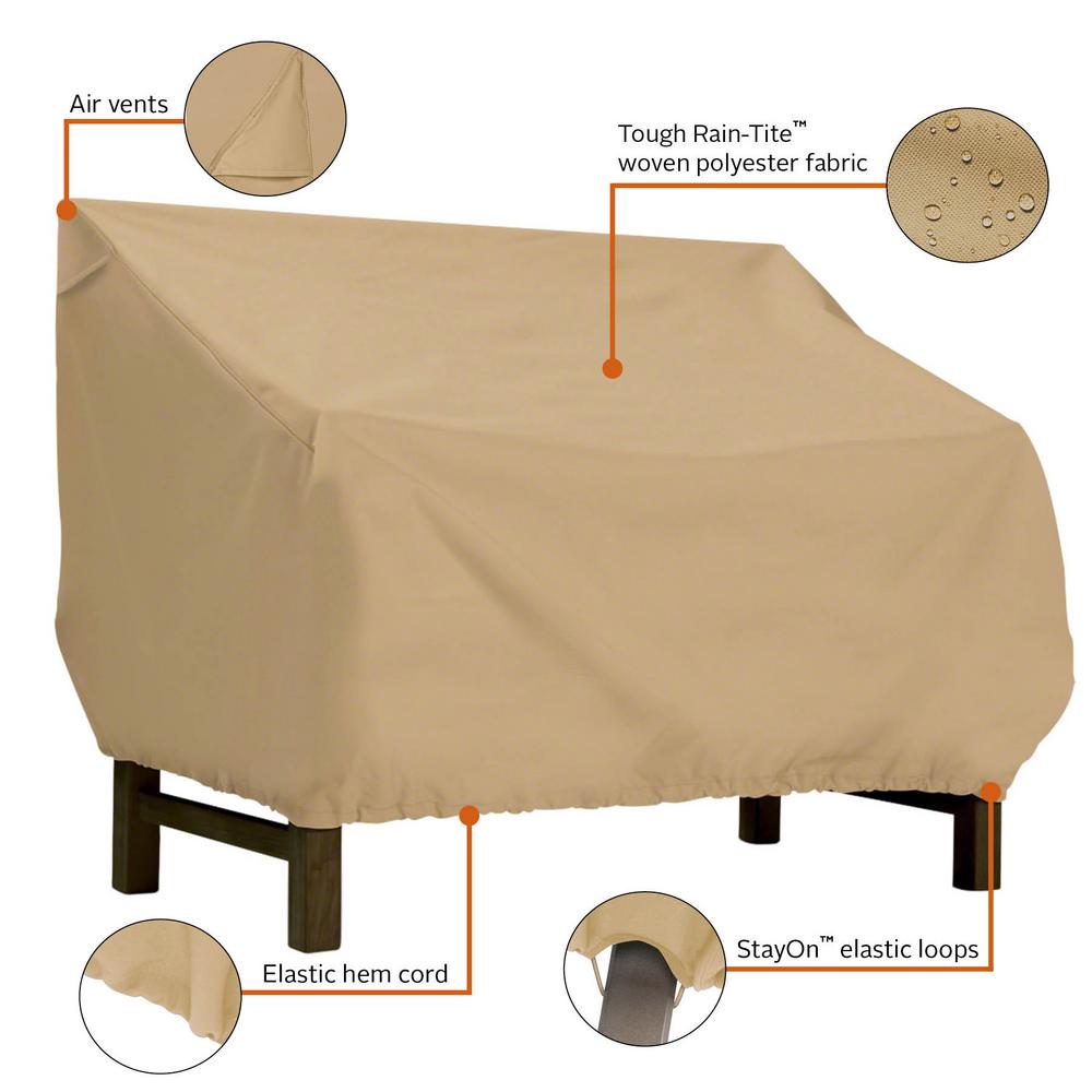 Classic Accessories Terrazzo Small Patio Bench Seat Cover All