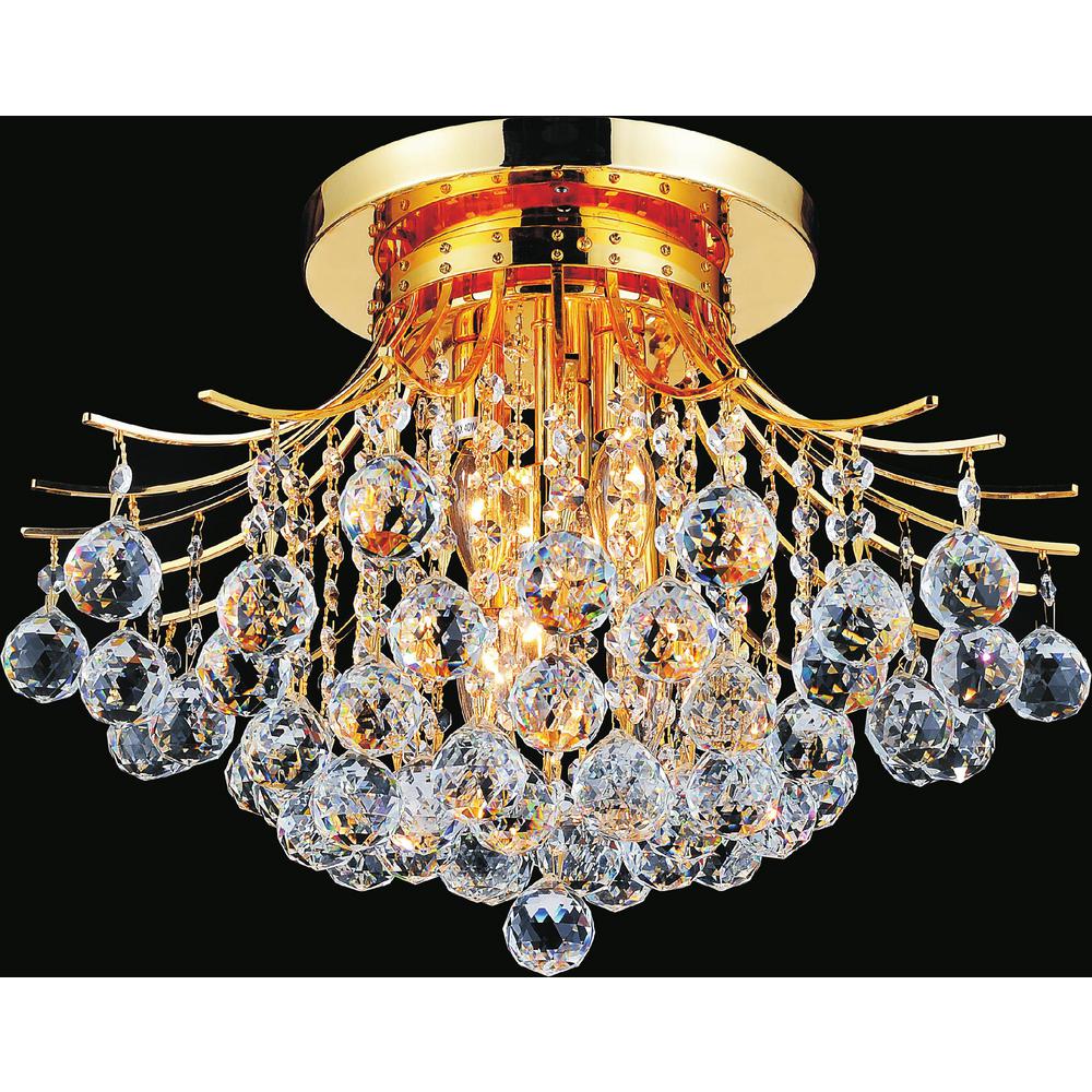 Cwi Lighting Princess 6 Light Gold Flush Mount Cwi Lighting Princess 6 Light Gold Flush Mount