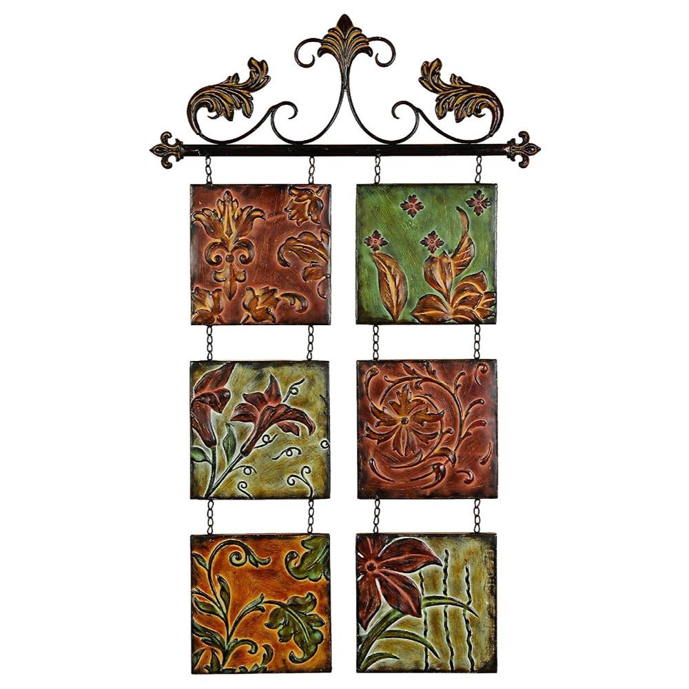 Benzara Aesthetically Charmed Round Metal Wall D/écor Multicolor BM07986
