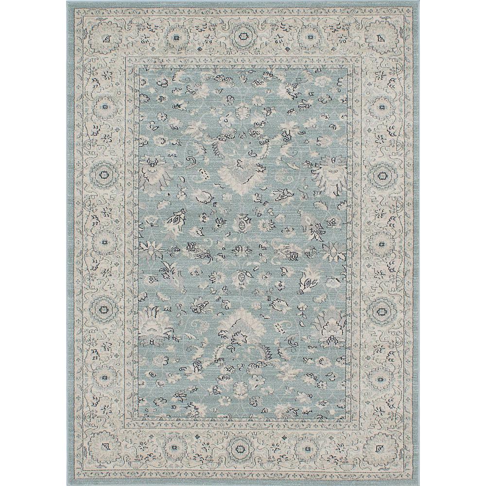 eCarpet Gallery Ziegler Slate Blue 5 ft. x 7 ft. Area Rug213094 The