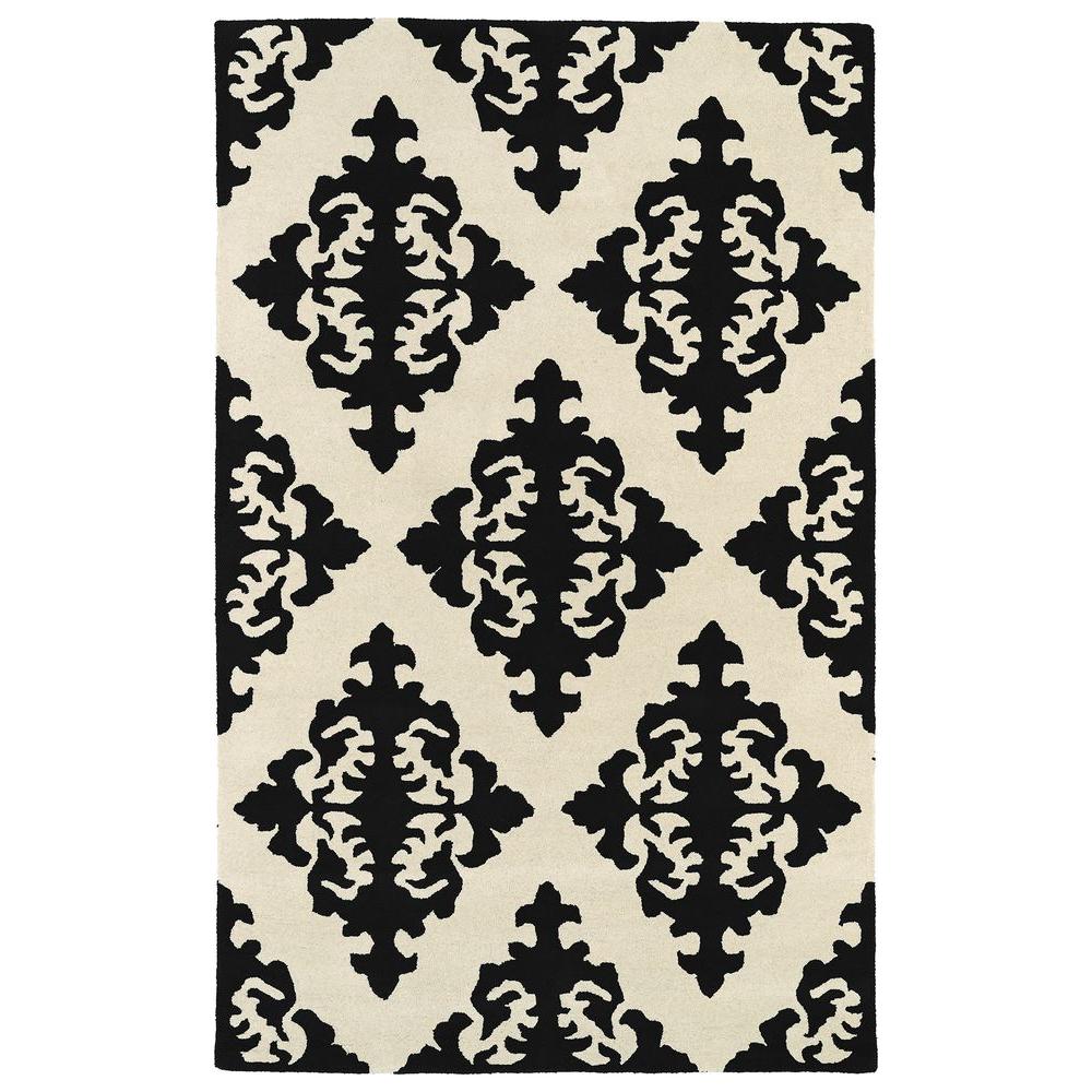 Balta US Elegant Embrace Black 2 ft. x 3 ft. Area Rug9099096060105