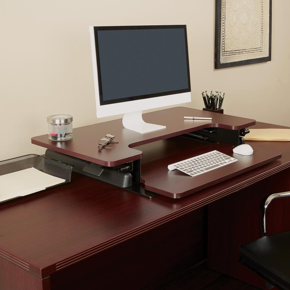 Office Star Products Napa Desk Riser In Mahogany Nap3529mah The