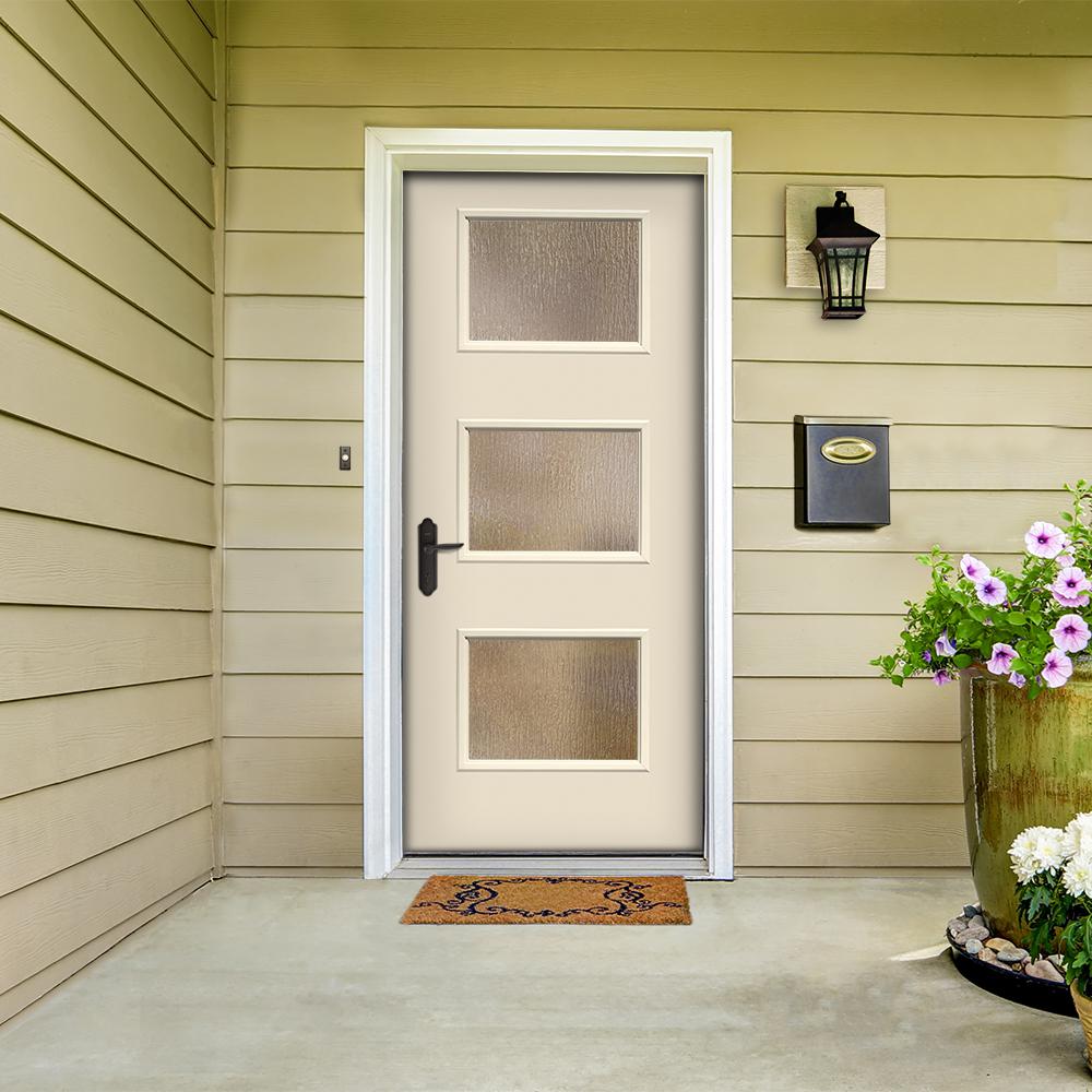 Builders Choice 36 In X 80 In Right Hand 3 Lite Rain Glass