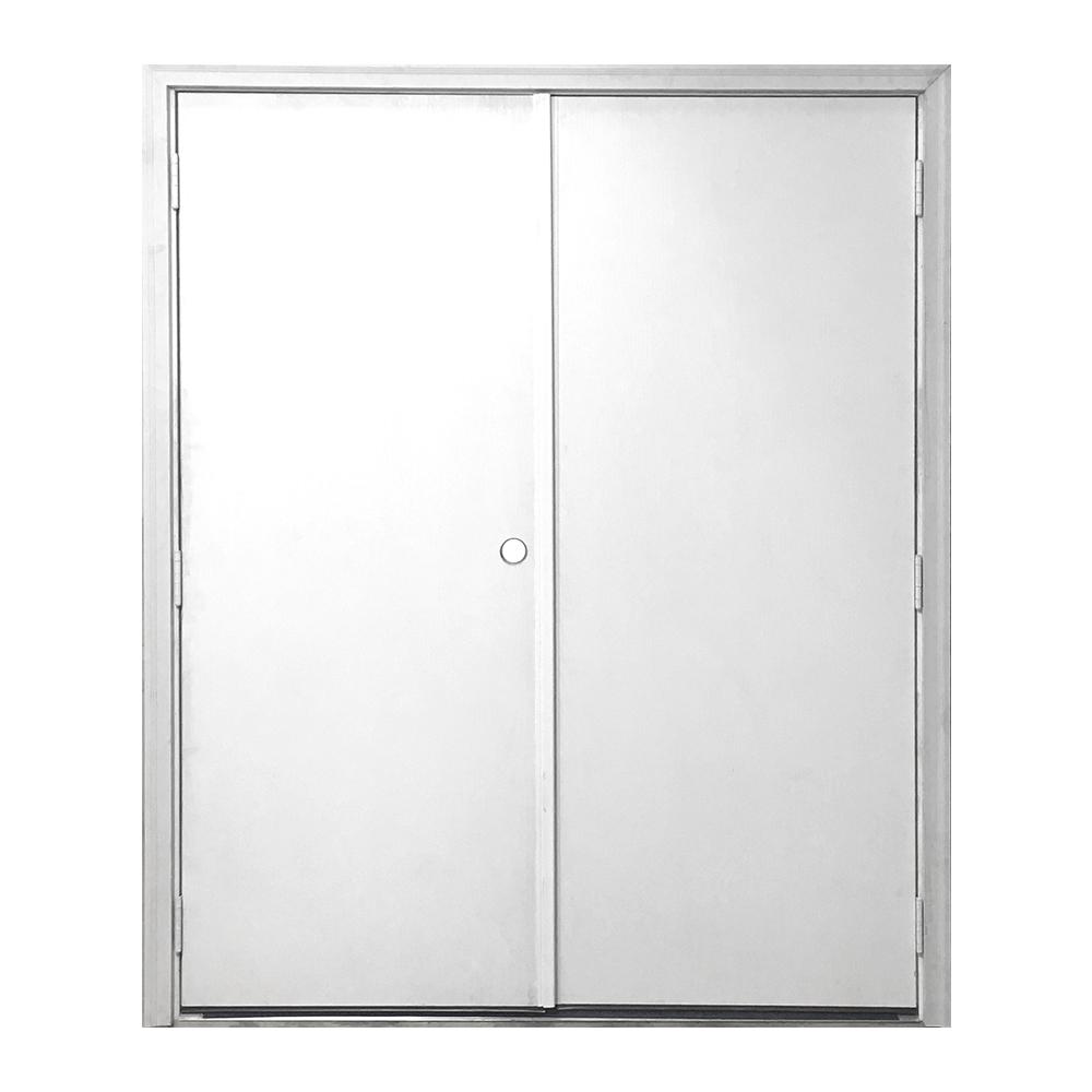 Steves Sons 48 In X 72 In Garden Shed Flush White Primed Right