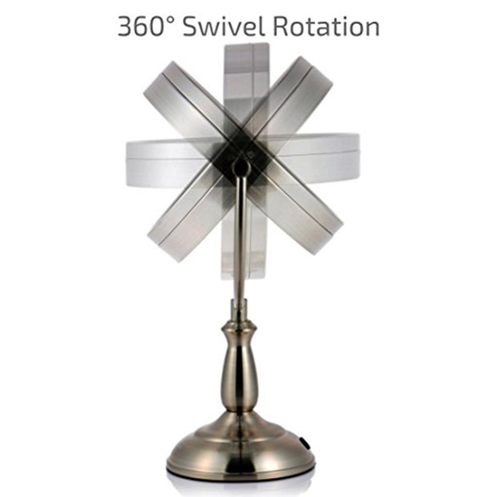 Ovente Nickel Brushed Dual Sided Led Lighted Makeup Mirror With