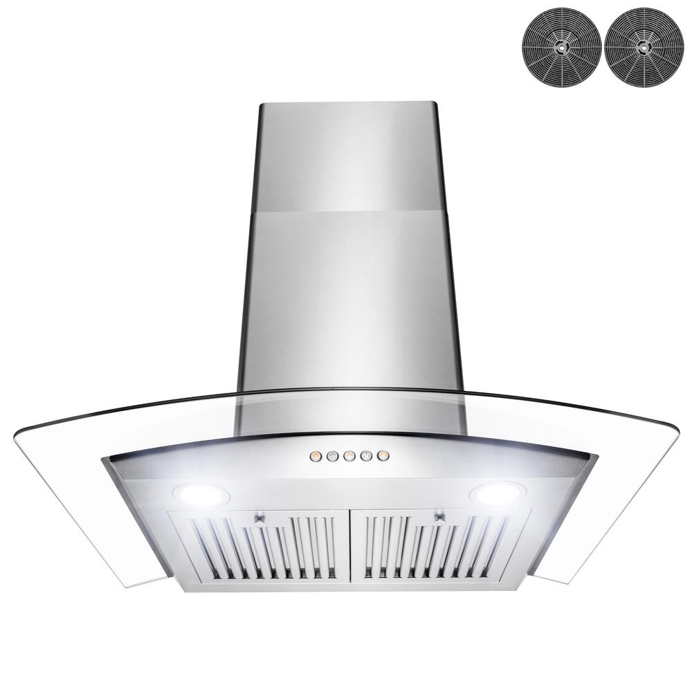 Golden Vantage 30 in. Convertible Wall Mount Range Hood with Tempered