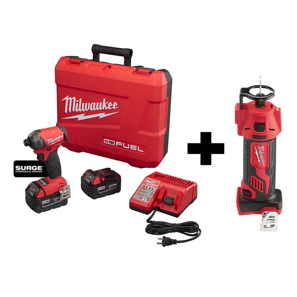 Milwaukee M18 FUEL SURGE 18-Volt Lithium-Ion Brushless Cordless 1/4 In ...