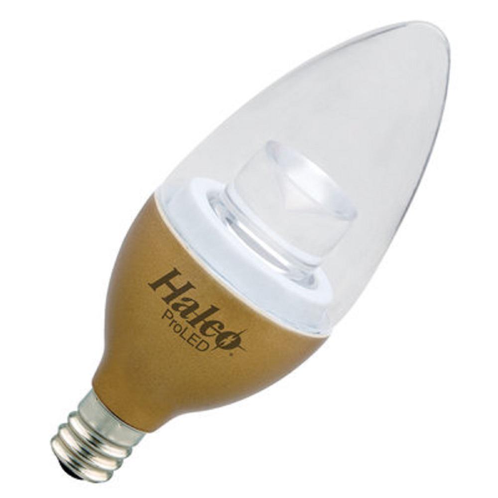 Halco Lighting Technologies 25 Watt Equivalent 3 Watt B11 Dimmable Led Brass Warm White 2700k 5618