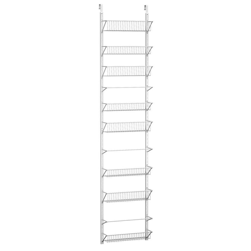 Whitmor Shoe Rack Collection 22 63 In X 74 50 In 36 Pair Resin Over The Door Shoe Organizer In White 6486 1746 Wht The Home Depot