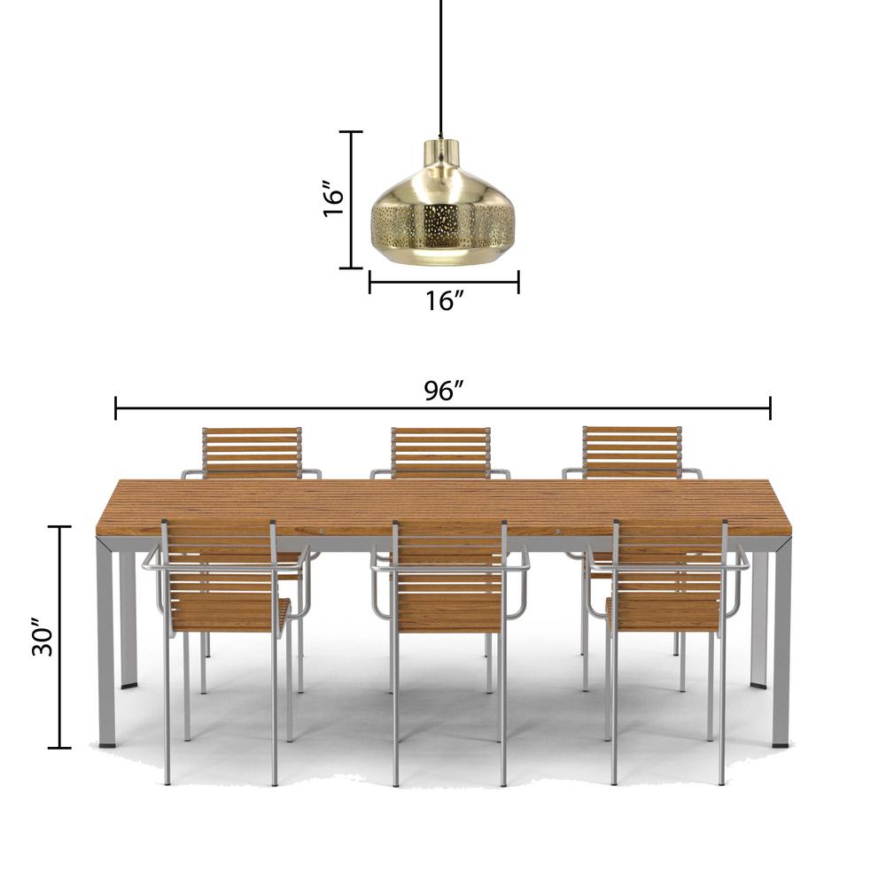Sorrento 1-Light Gold Hanging Pendant with Metal Shade
