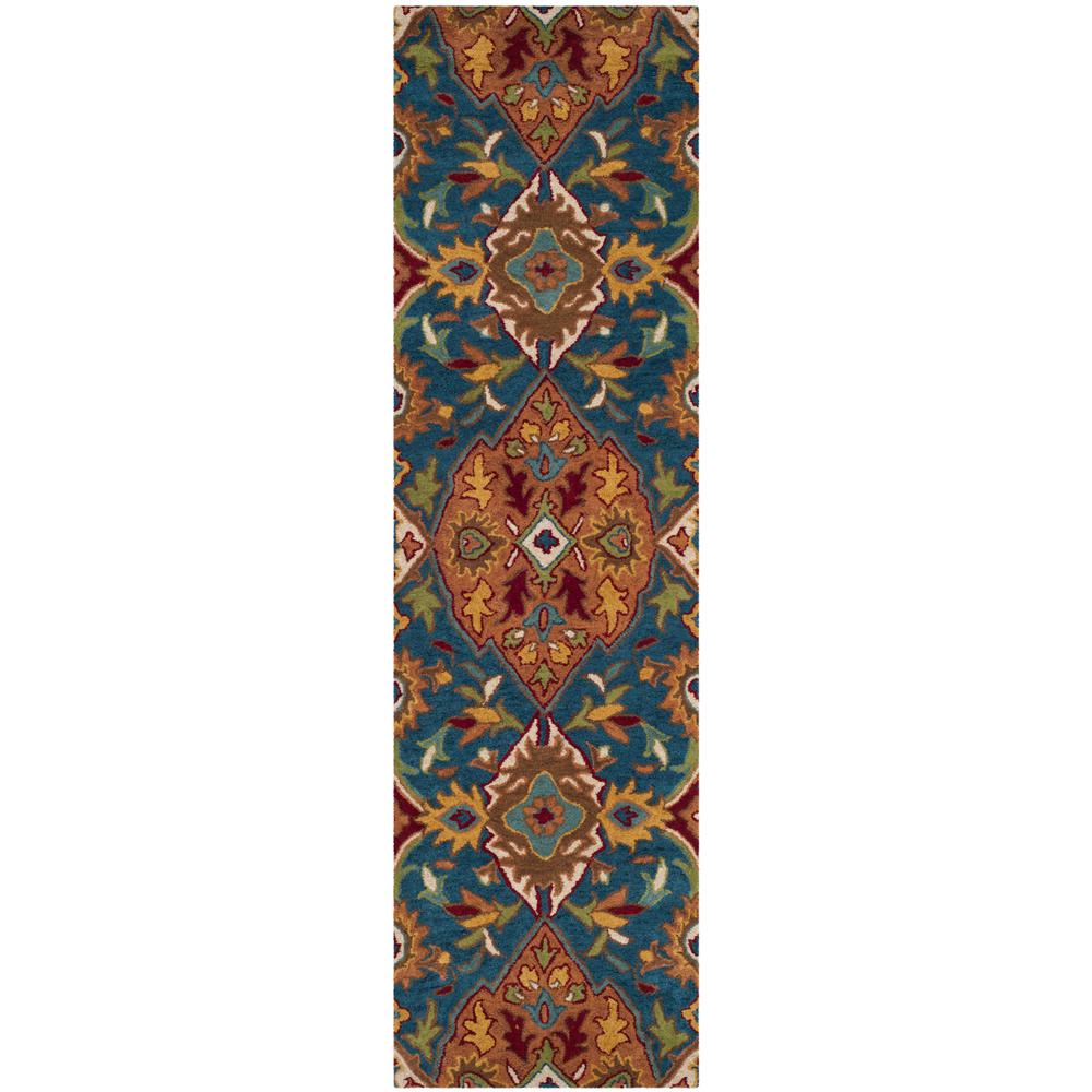 Safavieh Heritage Camel Blue 2 Ft X 8 Runner Rug Hg653a 28 Heritage Camel Blue 2 Ft X 8 Runner Rug