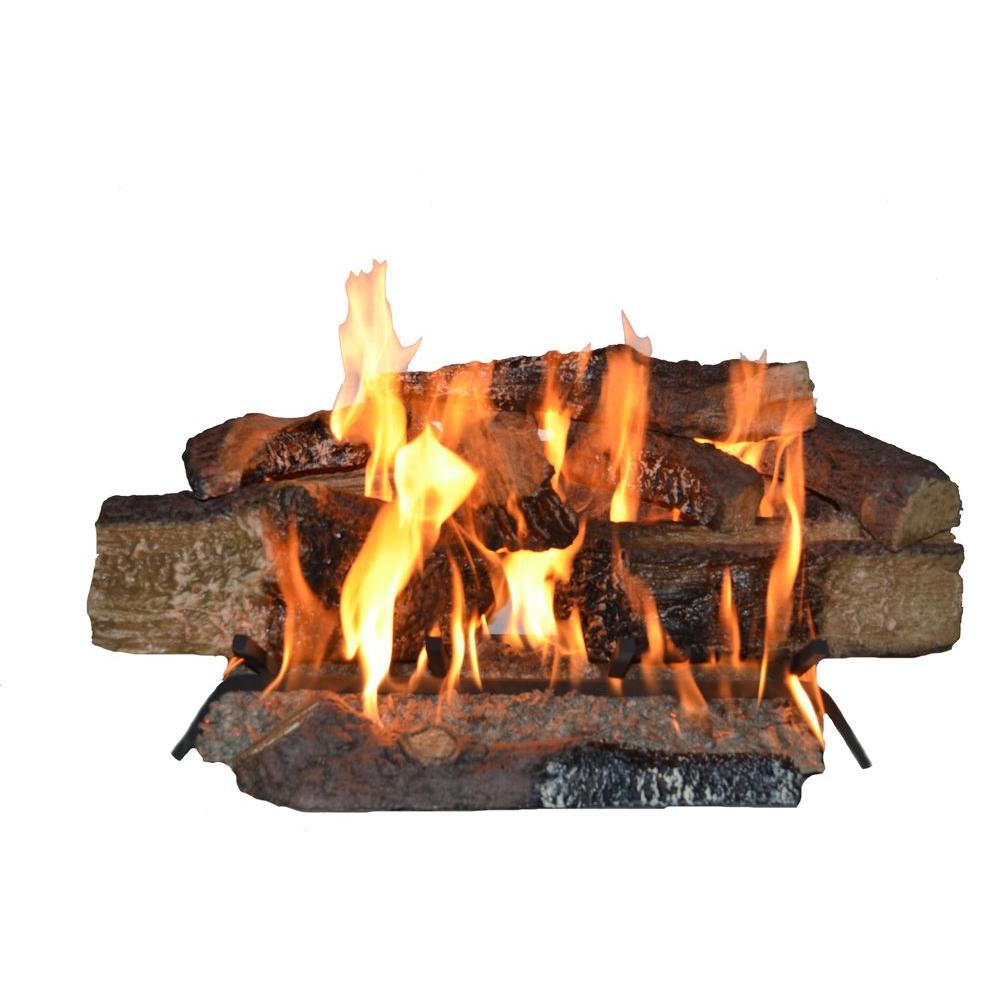 Emberglow Country Split Oak 24 in. Vented Natural Gas Fireplace ...