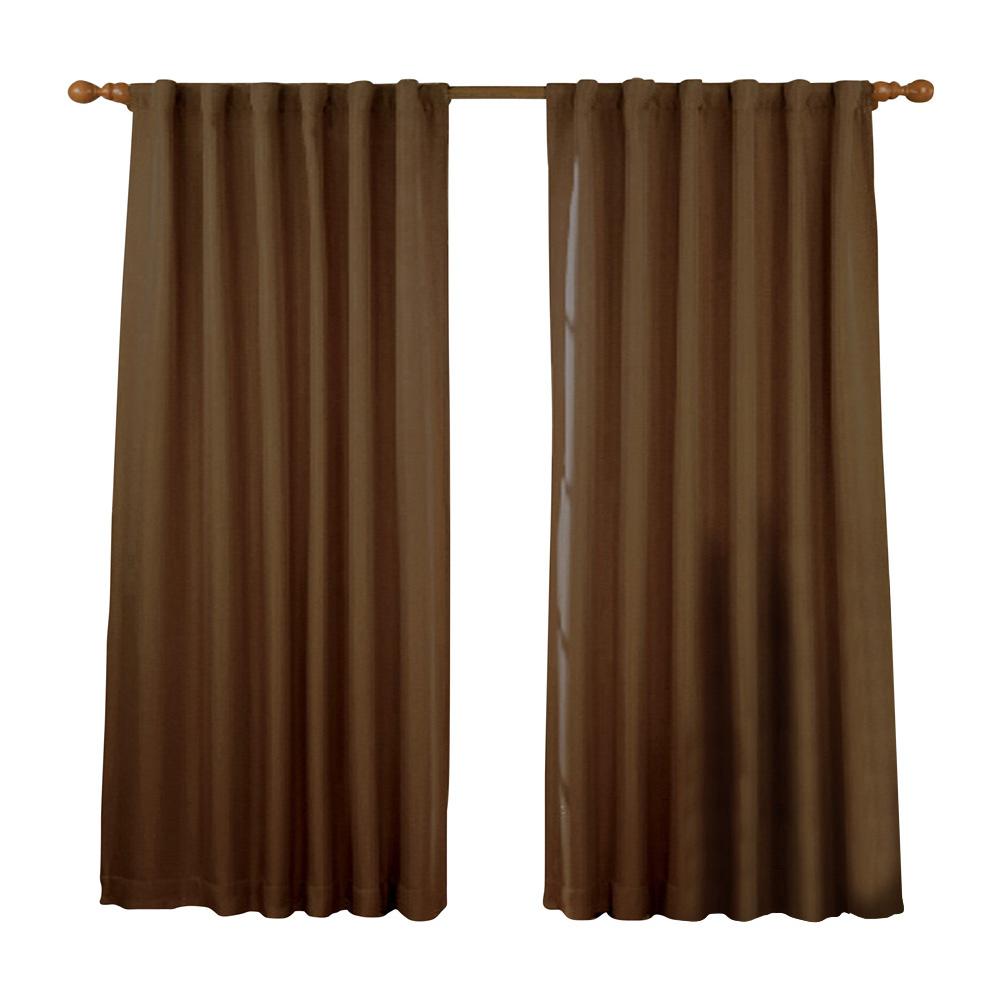 Eclipse Fresno Blackout Window Curtain Panel In Mushroom 52 In