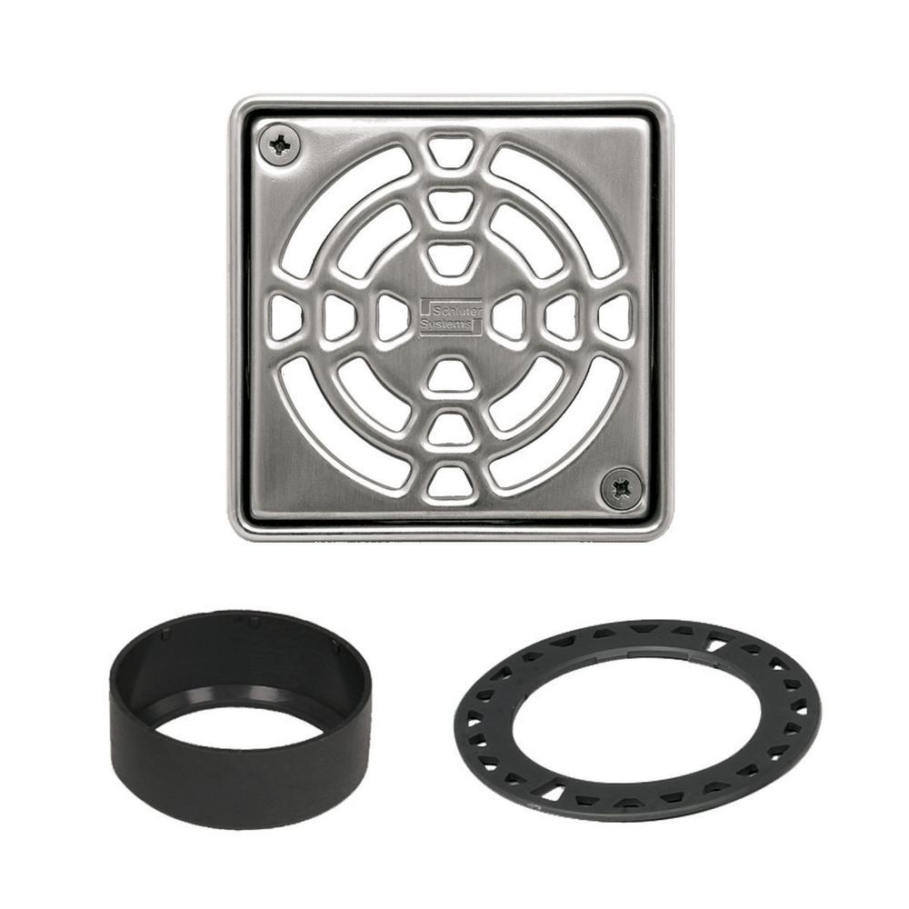 Schluter KerdiDrain 4 in. Stainless Steel GrateKD4GRKE The Home Depot