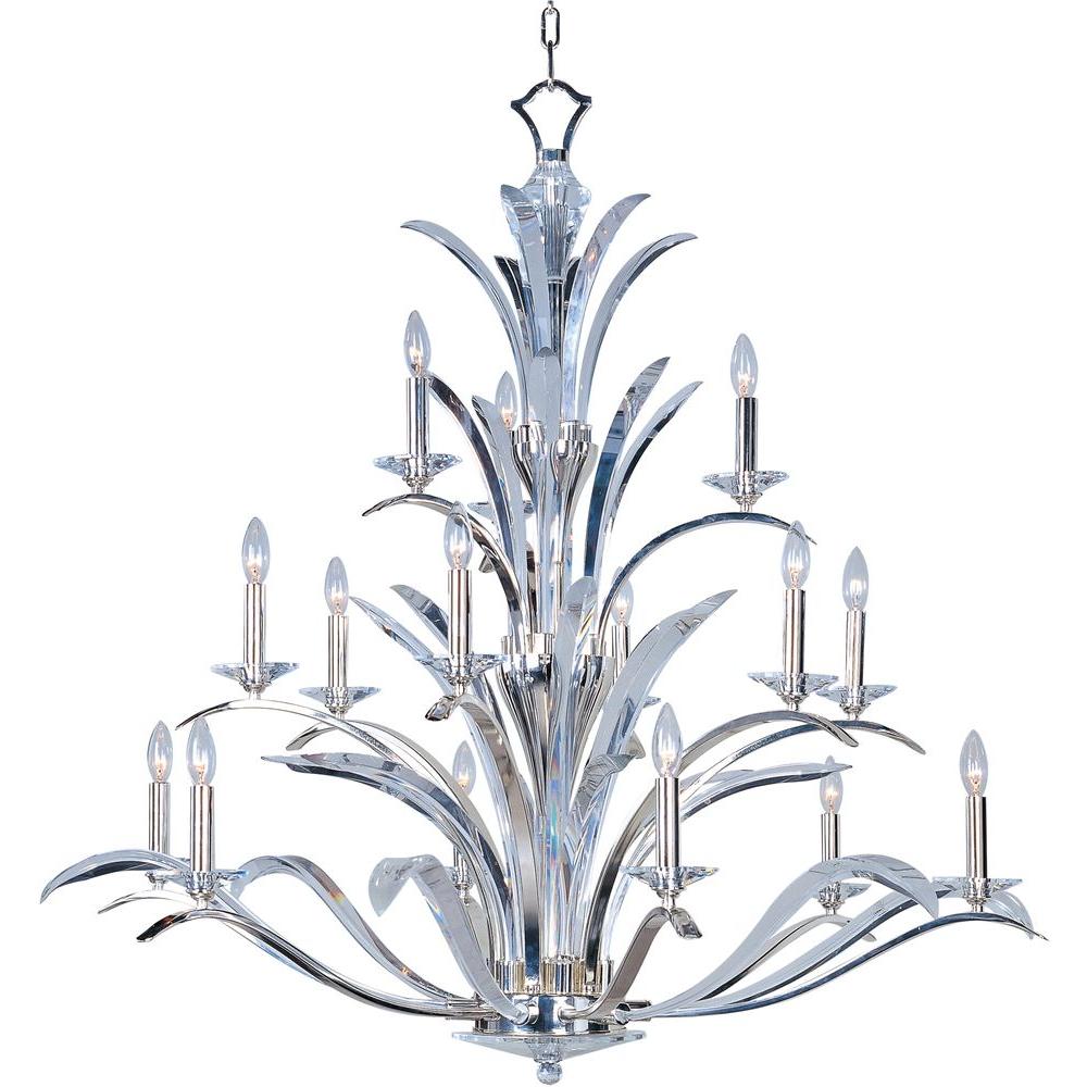 Maxim Lighting Paradise 15 Light Polished Silver Multi Tier Maxim Lighting Paradise 15 Light Polished Silver Multi Tier