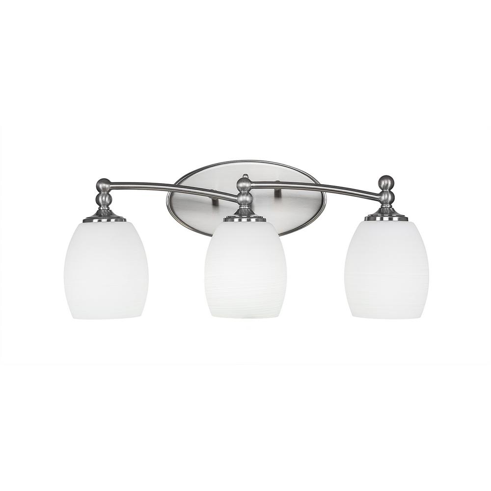 Minka Lavery Downtown Edison 3-Light Brushed Nickel Bath Light-5133-84 ...