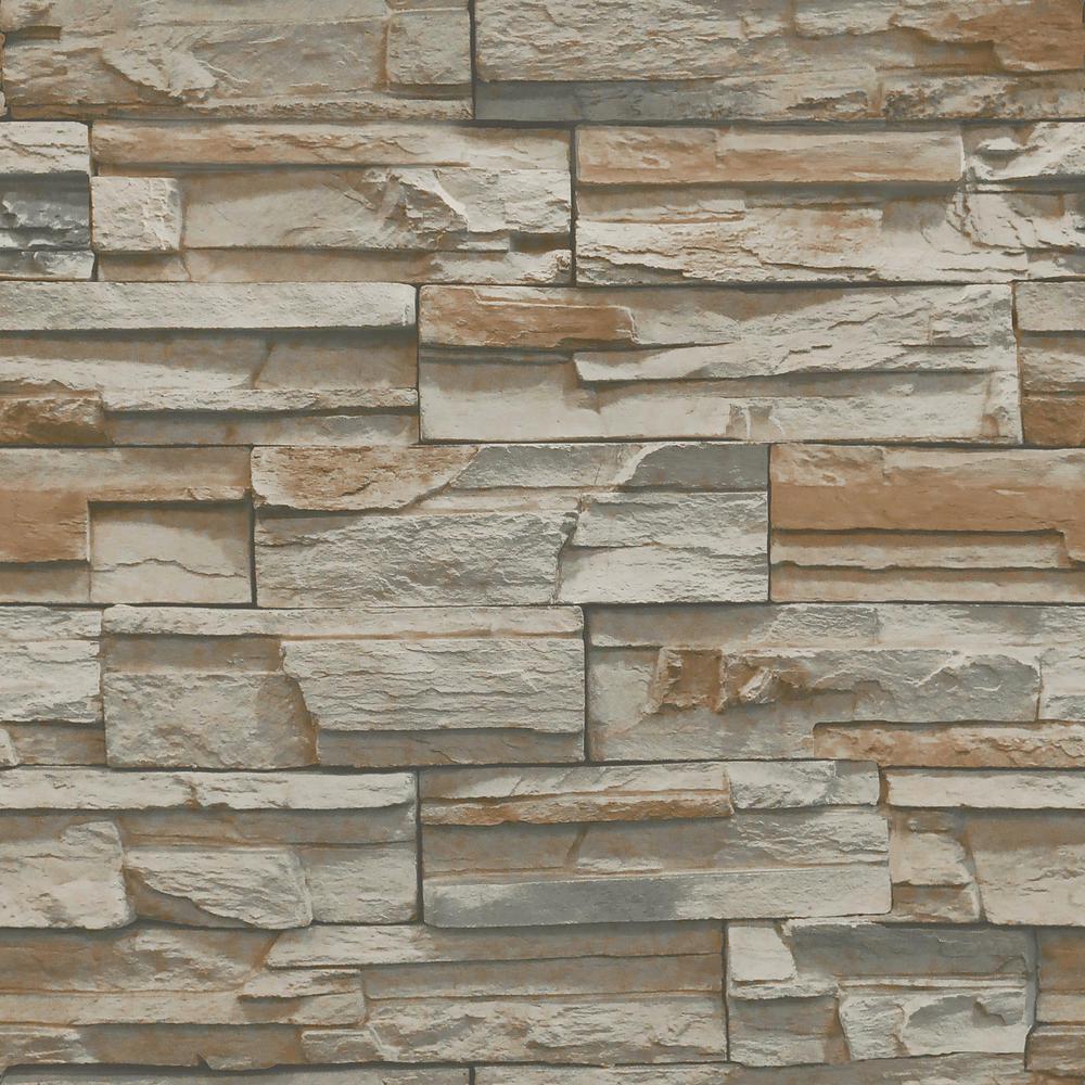 York Wallcoverings Natural Elements Flat Stone Wallpaper SS1020 The