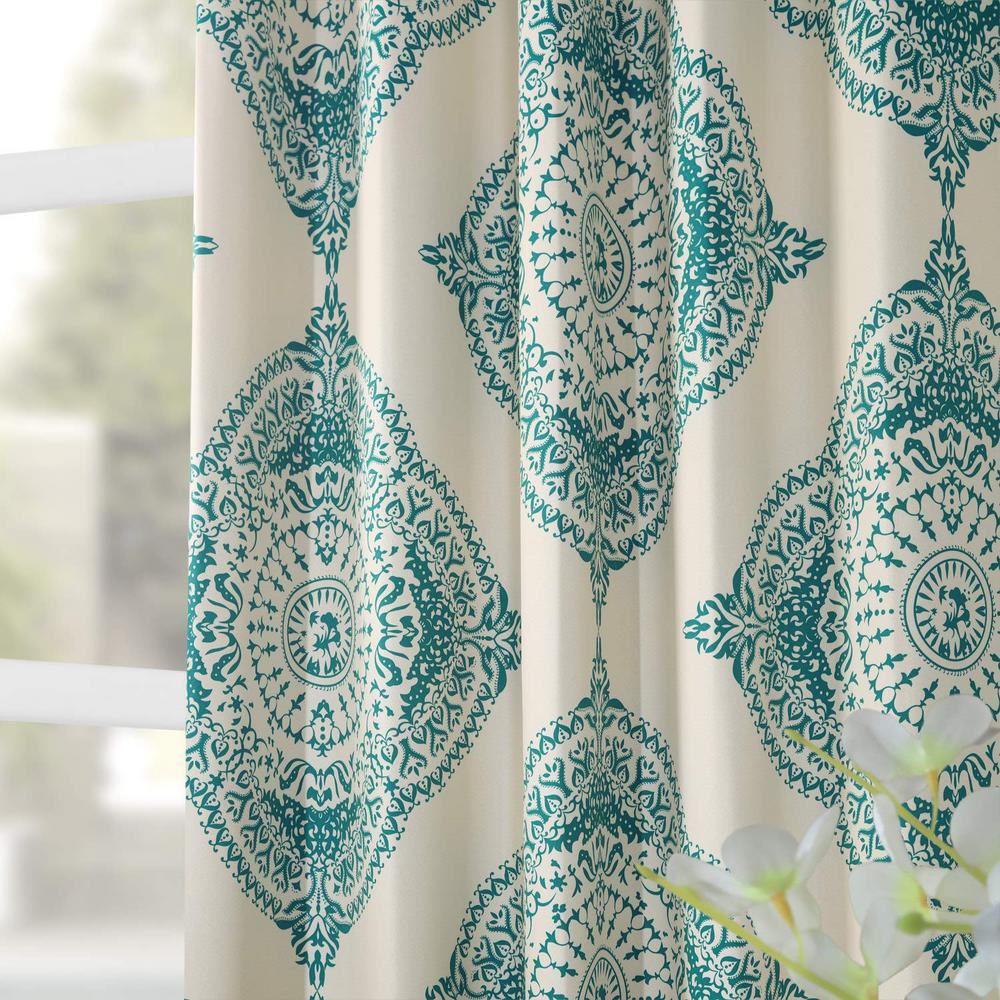 Exclusive Fabrics Furnishings Semi Opaque Henna Teal Blackout