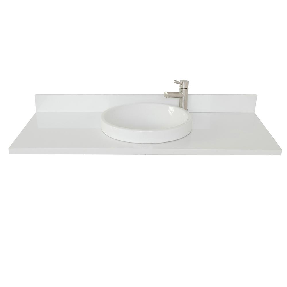 Quartz Bellaterra Home Single Sink Vanity Tops Bathroom D Quartz Single Basin Vanity Top