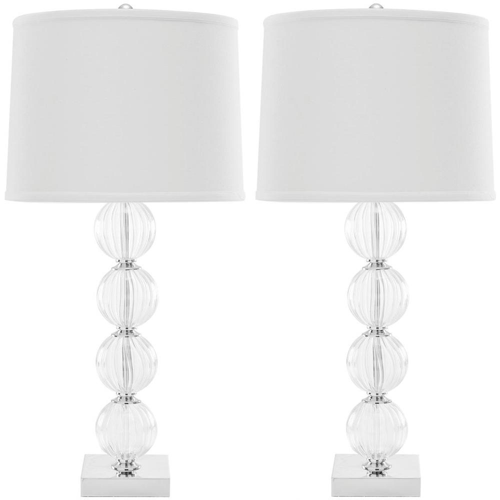 Featured image of post Clear Glass Globe Table Lamp / Thick clear glass accented with brushed champagne plated details.