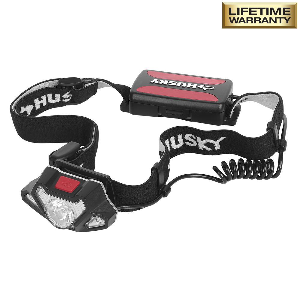 Husky Flashlights Accessories Safety Security The Home Depot 120 Lumen Led Slim Headlight