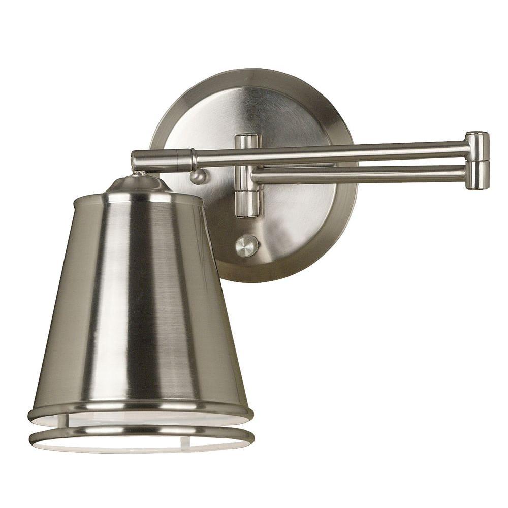 Kenroy Home Metro Brushed Steel Wall Swing Arm Bs 21009bs The