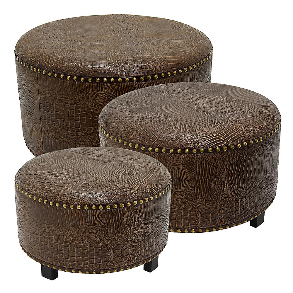 Round - Ottomans - Living Room Furniture - The Home Depot