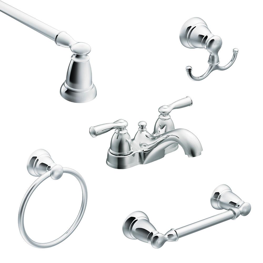 Moen Banbury 4 In Centerset 2 Handle Low Arc Bathroom Faucet In