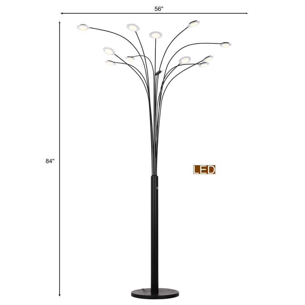 Artiva Quan Money Tree 84 Inches Led Arched Matte Black Floor Lamp Artiva Quan Money Tree 84 Inches Led