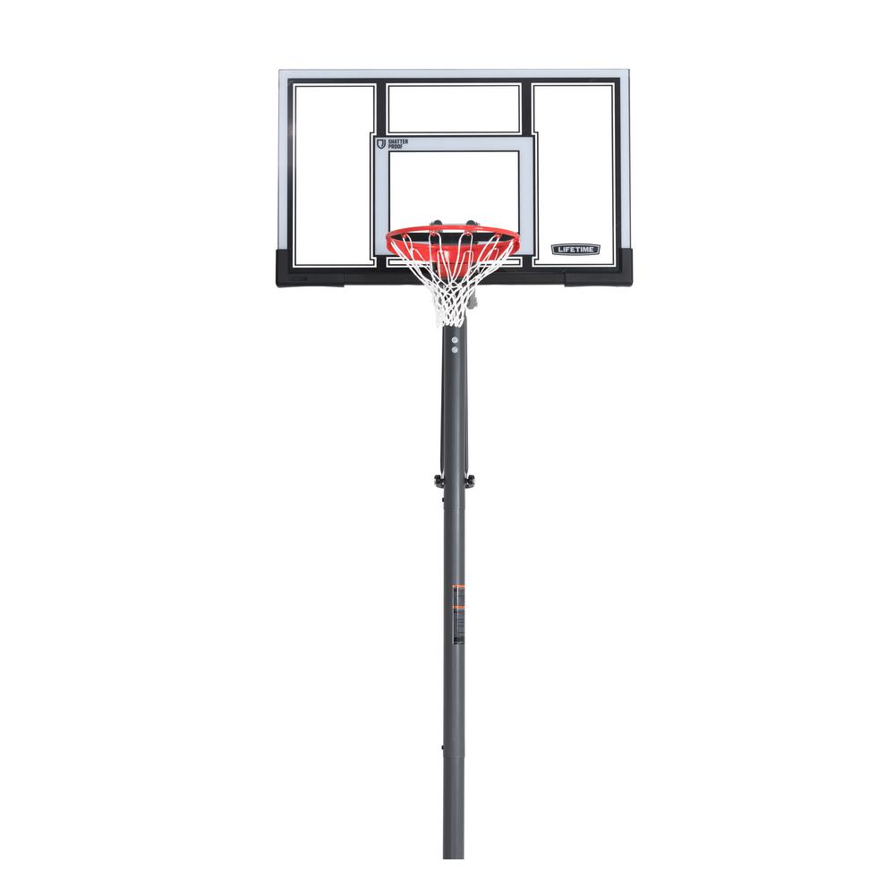 Lifetime 54 in. Polycarbonate Adjustable InGround Basketball Hoop
