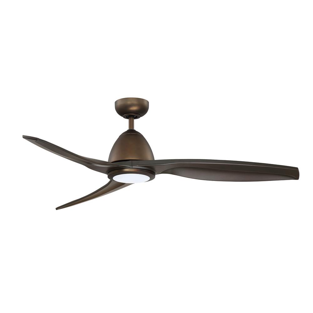8 Blades Ceiling Fans With Lights The Home Depot Led Architectural Bronze Dc Motor Ceiling Fan
