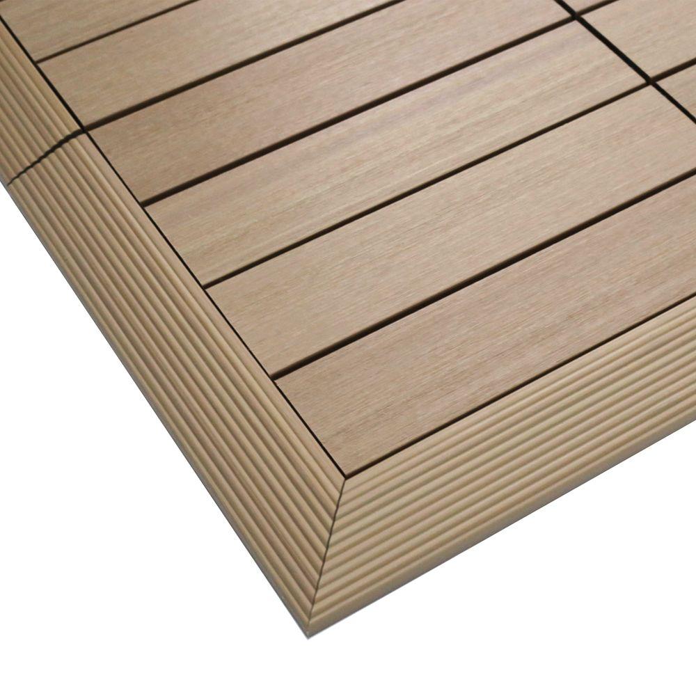 NewTechWood 1 6 Ft X 1 Ft Quick Deck Composite Deck Tile Outside   Canadian Maple Newtechwood Deck Tiles Us Qd Of Zx Mp 64 1000 