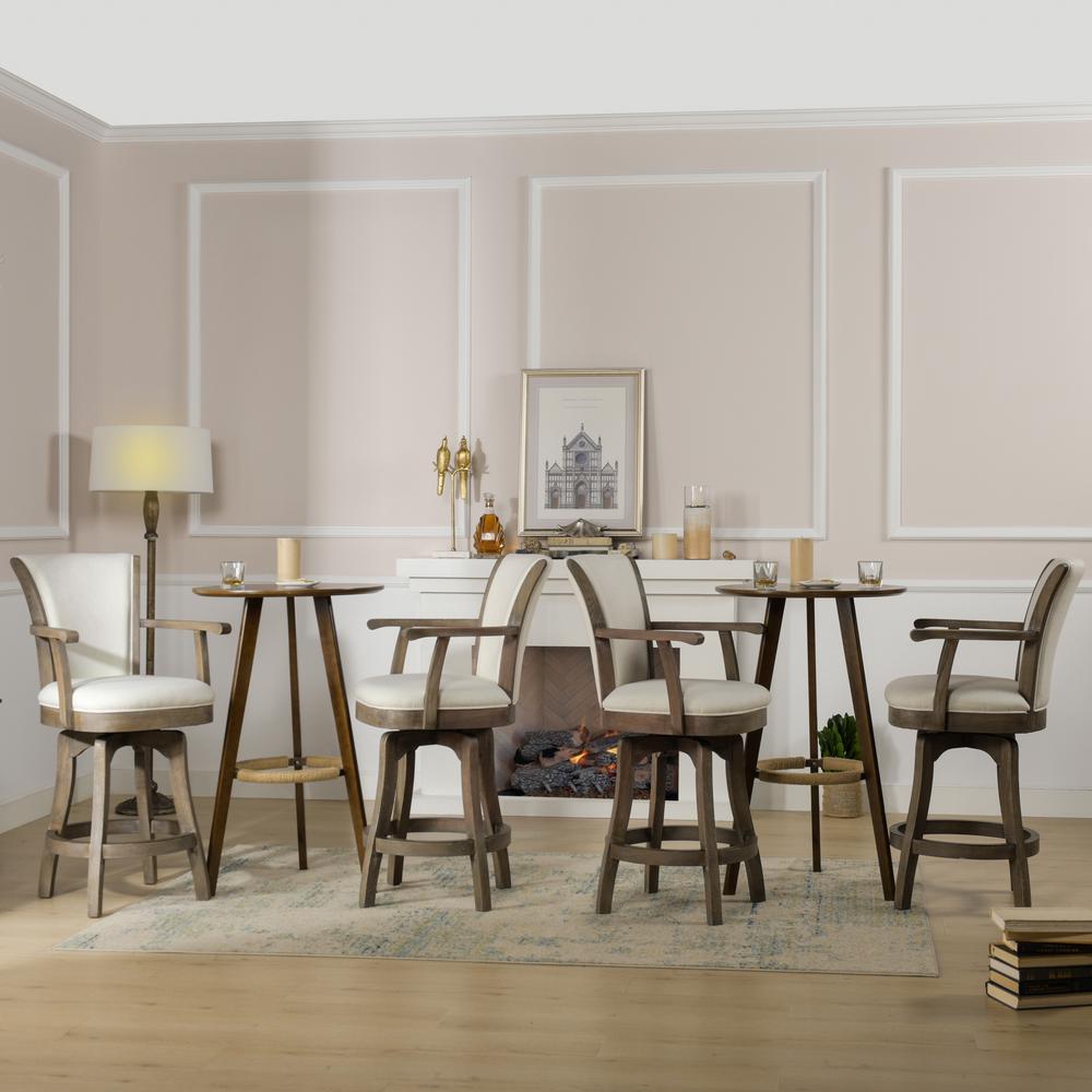 Jennifer Taylor Home Williams 30 Swivel Bar Stool with Armrests Natural