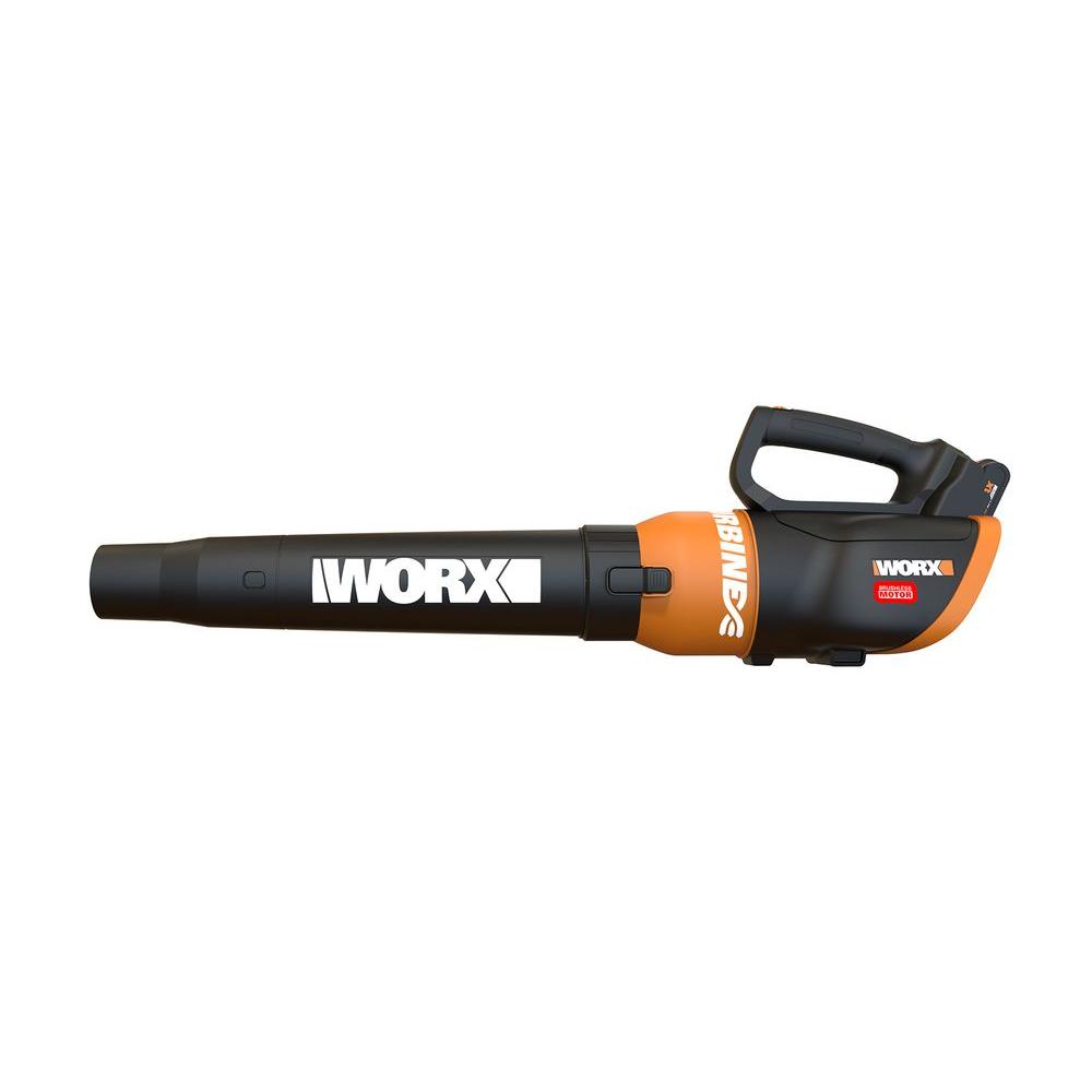 Worx 90 MPH 340 CFM 20-Volt Max Lithium-Ion Cordless Turbine Leaf Blower by Worx