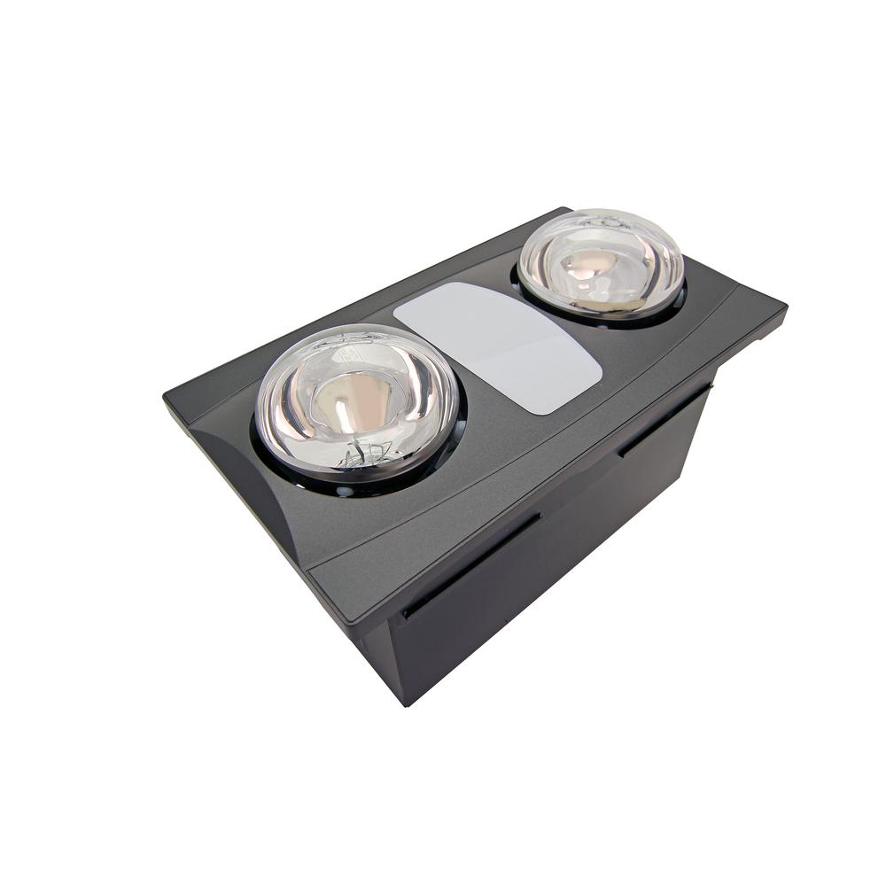 Oil Rubbed Bronze Bath Fans Bathroom Exhaust The Home Depot 2 Bulb 80 Cfm Ceiling Bathroom Exhaust Fan With Light And 270w Infrared Heat