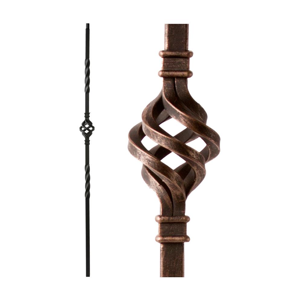 HOUSE OF FORGINGS Oil Rubbed Bronze 34.1.2-T Mega Double Twist Hollow ...