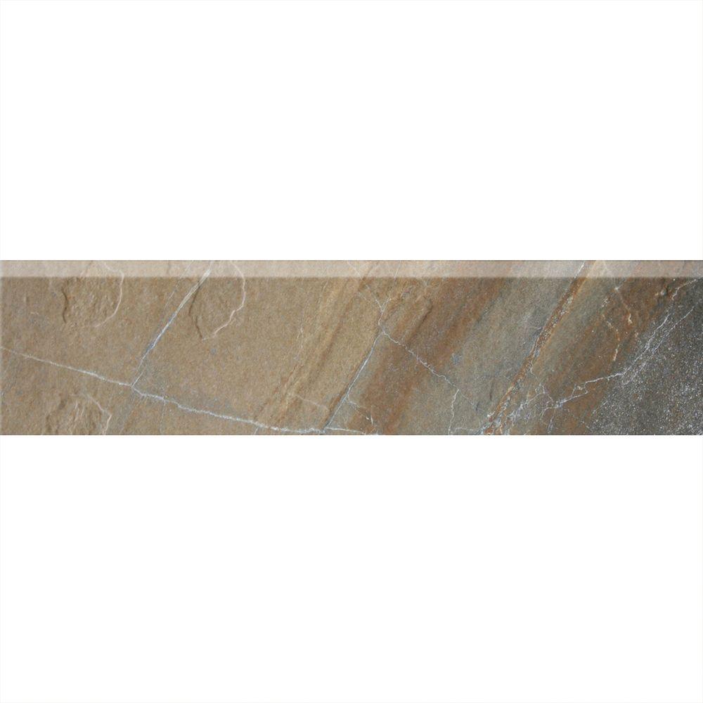 Daltile Ayers Rock Rustic Remnant 3 in. x 13 in. Glazed Porcelain Bullnose Floor and Wall Tile