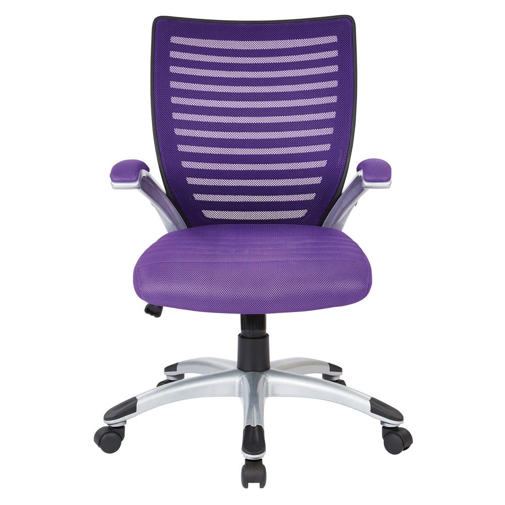 Purple Mesh And Polyester Office Star Products Office Chairs Emh69096 512 64 600 